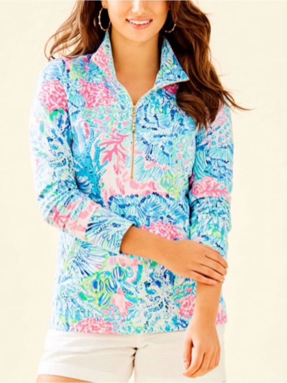 lilly Pulitzer UPF 50 skipper popover sink or swim - Picture 10 of 10